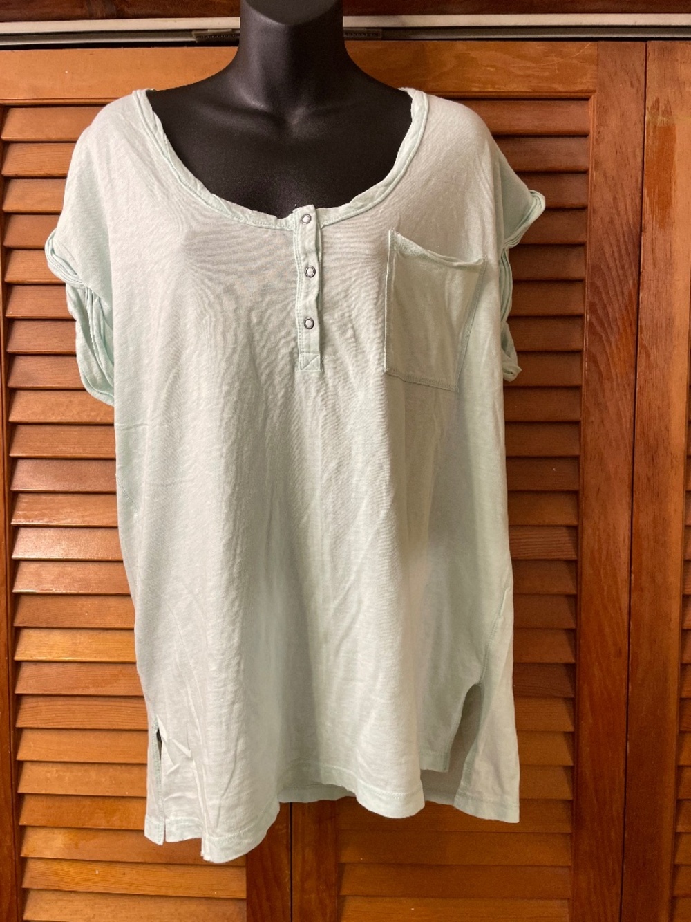 Aerie light blue boxy t-shirt
